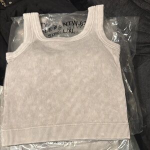 Zenana Ribbed Tank Top - “BONE” various sizes 🆕